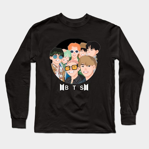 BTS = Bangtan Boys Long Sleeve T-Shirt by RamzStore